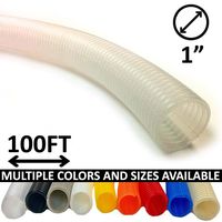Electriduct 1" Split Wire Loom Tubing Polyethylene Flexible Conduit (1 Inch ID) - Clear - 100 Feet