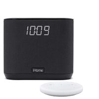 iHome iAV2v2 speaker and alarm clock bundle with Echo Input - White