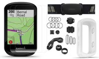 Garmin Edge 830 (2019 Version) Cycle GPS Bundle with Chest Strap HRM, Bluetooth Speed/Cadence Sensors, Silicone Case & Screen Protectors (x2) | Touchscreen, Mapping | Bike Computer (White + Sensors)