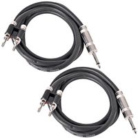 Seismic Audio BS12Q5-2Pack Pro Audio Banana to Speakon 12-Gauge 2 Conductor, Pair