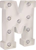 Darice White Metal Marquee Letter - M - 9.87" Tall, White Finish