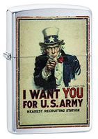 Zippo U.S. Army Brushed Chrome Lighter