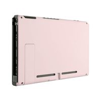 eXtremeRate Soft Touch Grip Sakura Pink Console Back Plate DIY Replacement Housing Shell Case for Nintendo Switch Console with Kickstand - JoyCon Shell NOT Included