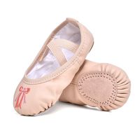 STELLE Girls Ballet Practice Shoes, Yoga Shoes for Dancing(Ballet Pink, 7M Toddler)