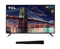 TCL 55R617 55-Inch 4K Ultra HD Roku Smart LED TV (2018 Model) with 5 2.0 Channel Home Theater Sound Bar - Ts5000, 32", Black
