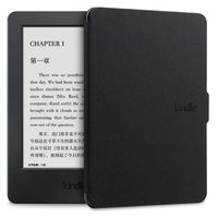 2in1 for All-New Amazon Kindle Paperwhite 1 2 3 Smart Cover (Fits 2012, 2013, 2015 and 2016 Versions) Ultra Thin Slim Folio Sleep/Wake Up Leather Case +1x Soft Clear Screen Protector (Black)
