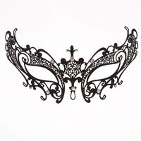 Masquerade Mask for Women Metal Mask Shiny Rhinestone Venetian Party Evening Prom Ball Mask Bar Costumes Accessory (Fairy)