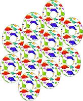 Freestyle Libre Precut Dinosaur Design Adhesive Patches - 10 Pack