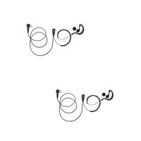 2 Pack BOMMEOW BGS15-H1 G Shape Earhanger G-Style Earpiece for Hytera TC-500 RCA Relm RP6500 Tekk Feidaxin
