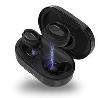 True Wireless Earbuds with Magic HiFi Sound, Zamkol Waterproof 5.0 Bluetooth Earbuds with Charging Case and Microphone, Pumping Bass, One Step Pairing, Stereo Calls for Sport, Commuting, Black