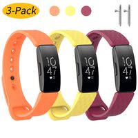 Watbro Compatible with Fitbit Inspire HR Bands/Fitbit Inspire Band, Adjustable Soft Silicone Waterproof Inspire Straps for Women Men Sports Replacement Wristband for Inspire/Inspire HR Fitness Tracker