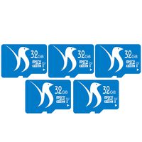 FATTYDOVE 32GB High Speed 5-Pack MicroSD Card with Adapter Compatible with Surveillance Camera Wyze, IP Security Camera, MP3 / MP4 Player(32GB U1 5 Pack)