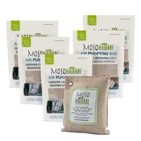 MOSO NATURAL Air Purifying Bags. Odor Eliminator and Odor Absorber. (5) Individually Sealed 200g Natural Deodorizer Bags