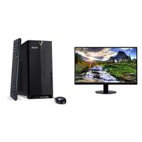Acer Aspire TC-885-UA92 Desktop, 9th Gen Intel Core i5-9400, 12GB DDR4, 512GB SSD, 8X DVD, 802.11AC WiFi & SB220Q bi 21.5 inches Full HD (1920 x 1080) IPS Ultra-Thin Zero Frame Monitor