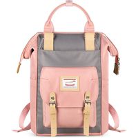 Women Wide Open Vintage Travel School Backpack Bookbag Girls Daypack(Pink)
