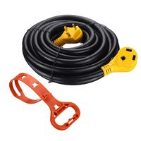 Miady 30ft 30Amp Heavy Duty RV Extension Cord, Easy Unplug Design with Cord Organizer, 10 Gauge