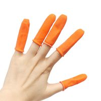 OKIl Suleve FC01 100Pcs Orange Anti Slip Latex Finger Cot Rubber Fingertip Anti Static Protective Finger Gloves