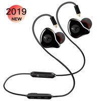 Amakute Running Headphones in Ear Noise Isolating Sweatproof Sport Earbuds Earphones ,Bluetooth 4.2 Earbuds with Remote and Mic Earhook Wired Workout Ear Buds for Jogging Gym, Black