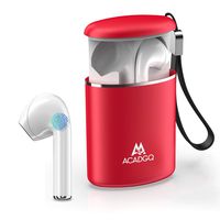Earbuds Bluetooth Wireless, ACADGQ True Wireless Earbuds with Mic TWS Bluetooth Earphones 5.0 Noise Cancelling Pull-Out Charging Case for iPhone/Android(Upgraded)