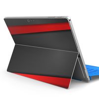 igsticker Ultra Thin Premium Protective Back Stickers Skins Universal Tablet Decal Cover for Microsoft Surface Pro 4/ Pro 2017/ Pro 6(2018) 008225 Red　Red　Black　Black　line