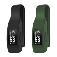 EEweca 2-Pack Clip for Fitbit Inspire or Inspire HR Holder Accessory, Black+Blackish Green