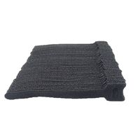 Honbay Microfiber Cloth 6-Inch Hook and Loop Reusable Fastening Cable Ties, Set of 50, Black