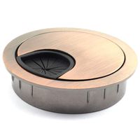 HJ Garden 1pc 2 inch (50mm) Metal Desk Grommets for Managing and Hiding Wire Cord Cable Hole Cover Office PC Desk Cable Cord Organizer Zinc Alloy Cover Copper Red