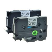 GREENCYCLE Compatible for Brother 3/4'' x 8m TZ141 TZe241 TZ-141 TZe-241 Laminated Labeling Tape for PT-D400AD PT340 PT-P900W PTD450 PT-1800 PT-4000 ST-1150 Label Maker (Black on Clear/White, 2 Pack)