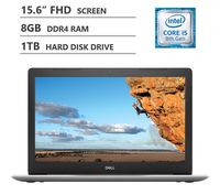 Dell Inspiron 15.6" Full HD Screen Laptop, Intel Core i5-8250U Quad-Core Processor, 8GB Memory, 1TB Hard Disk Drive, Backlit Keyboard, HDMI, Wireless-AC, Bluetooth 4.1, Windows 10 Home, Silver