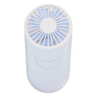 LOXJIE F2 Mini USB Powered Desk Fan with Updated Strong Airflow, Small Quiet Portable Fan for Desktop Office Table Better Cooling, 3 Speeds, Cute but Mighty (Blue)