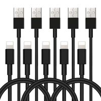 Charging Cables, LoveniMen 6FT [2M] USB Cable, 5 Pcs Charger Cords Data Lines Compatible with Phone XR XS MAX X 8 8plus 7 Plus 6s 6 5-6.5Ft Black 5 Pack