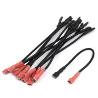 uxcell Dual End Crimp Terminal Cable Female Spade Connector Wire with 12 Piece, 4.8 mm