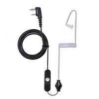 NKTECH 2-Pin K-Type Air Tube Earpiece Headset PTT MIC for BaoFeng UV-5R V2+ PRO DM-5R UV-5RE Plus UV-5RA UV-82 GT-5 GT-3 Wouxun TYT HYT Kenwood Two Way Radio (NK-H1-Black)