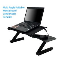 Portable Foldable Adjustable Ergonomic Laptop Table Desk Bed Tray with Mouse Pad