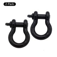 Ucreative 3/4" D Ring Shackle Rugged Off Road 28.5 Ton (57,000 lbs) Maximum Break Strength with 7/8'' Pin Heavy Duty for Jeep Vehicle Recovery 2-Pack