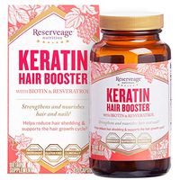 Reserveage, Keratin Hair Booster, Hair and Nails Supplement, Supports Healthy Thickness and Shine with Biotin, Gluten Free, 120 capsules (60 servings)