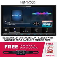 DIAS Kenwood DDX8706S 6.95" DVD Wireless CarPlay/A.Auto & License Plate Cam