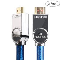 SIKAI 8K TV HDMI Cord Ultra High Speed HDMI 2.1 Cable Support 8K@60Hz, 4K@120Hz, 48Gbps-Ethernet, eARC, Dolby Atmos Vision HDR10 4.4.4 Chroma, HDCP2.2, Up to 7680-by-4320 Resolution (3 Feet, Blue)