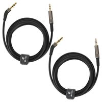Mr Rex [2-Pack] 5ft 2.5mm to 3.5mm Aux Cable Compatible with Bose Quietcomfort QC35ii QC35 QC25, JBL E55BT E45BT E65BTNC, AKG Y55 Y50 Headphone, Replacement Audio Cord with Cable Organizer Tie
