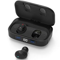 Wireless Earbuds Bluetooth 5.0 in-Ear Headphones,2000Mah Display Type-C Fast Charging Case/IPX7 Waterproof/Noise Cancelling Mic/Touch Control/Hi-Fi Sound/Single&Twin Mode Earbuds for iPhone&Android