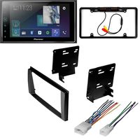 CACHÉ KIT3646 Bundle with Apple CarPlay Digital Multimedia Car Stereo with Bluetooth, Backup Camera for 2003 - 2008 Toyota Corolla/Touchscreen Receiver, Double Din Installation Dash Kit (4Item)