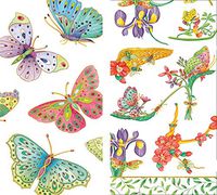 Caspari Hankies Pocket or Purse Tissue Packets (6 Pack, Jeweled Butterflies, Parvaneh's Shoes)