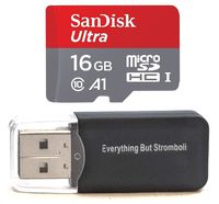 Samsung Galaxy S9 Memory Card SanDisk 16GB Ultra Micro SD SDHC UHS-I Class 10 works with S9+, S9 Plus (SDSQUAR-016G-GN6MN) with Everything But Stromboli (TM) Card Reader