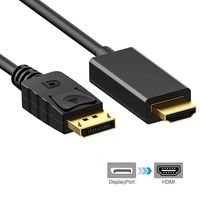 Beuya Displayport to HDMI Adapters Cable Gold Plated DP to HDMI Cable, Support 4K / 1080p - 6 Feet