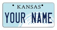 BleuReign Personalize Your Own Kansas State Bicycle Bike Stroller Children's Toy Car 3"x6" License Plate Tag