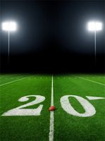 Leowefowa 5X7FT Vinyl Stadium Backdrop Football Field American Soccer Green Grass Lawn Stage Lights Sports Theme Photography Background Children Boys Adults Birthday Party Game Photo Studio Props