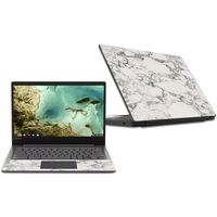 Mightyskins Skin Compatible with Lenovo Chromebook S330 (2018) - White Marble | Protective, Durable, and Unique Vinyl Decal Wrap Cover | Easy to Apply, Remove, and Change Styles | Made in The USA