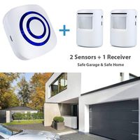 Motion Sensor Alarm Detector, Aufgeld Wireless Driveway Alarm 328 FT Range Extra Loud Chimes Home Security Alert System with 1 Receiver 2 Weatherproof Infrared Sensors Protect Indoor/Outdoor Property