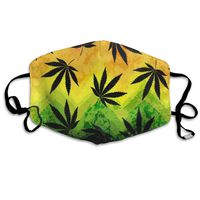 Face Mask Geometric Hemp Leaves Amazing Cycling Half Face Earloop Ski Mask for Man