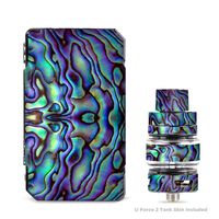IT'S A SKIN Decal Vinyl Wrap for VooPoo Drag Mini & UForce T2 Tank Vape Sticker Sleeve Cover/Abalone Sea Shell Green Blue Purple